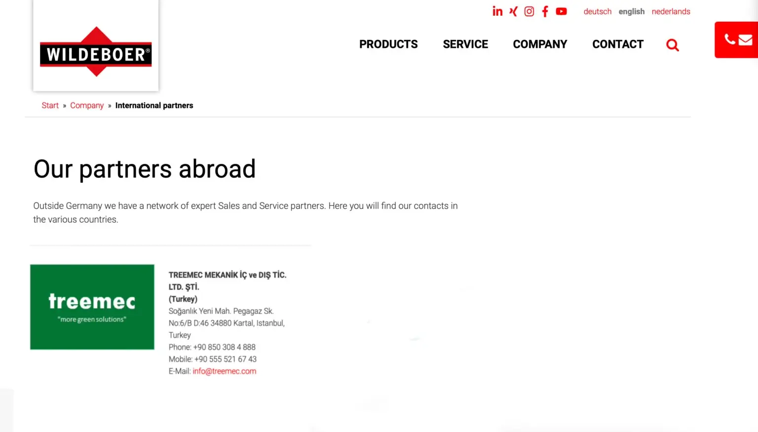 Treemec Becomes an International Partner of Wildeboer image